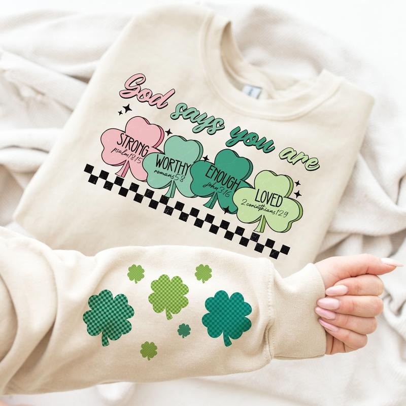 God Says You Are St Patrick'S Day Checkered St Patty'S Funny T-Shirts, Hoodie, Sweatshirt - T-Shirt, Sweatshirt, Hoodie