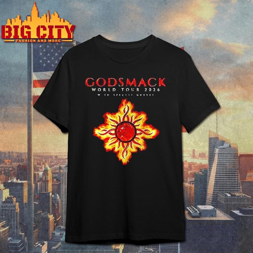 Godsmack World Tour 2026 Europe Tour Dates Schedule Shirt Unisex T-shirt, Sweatshirt, Hoodie, Long Sleeve Tee - T-Shirt, Sweatshirt, Hoodie