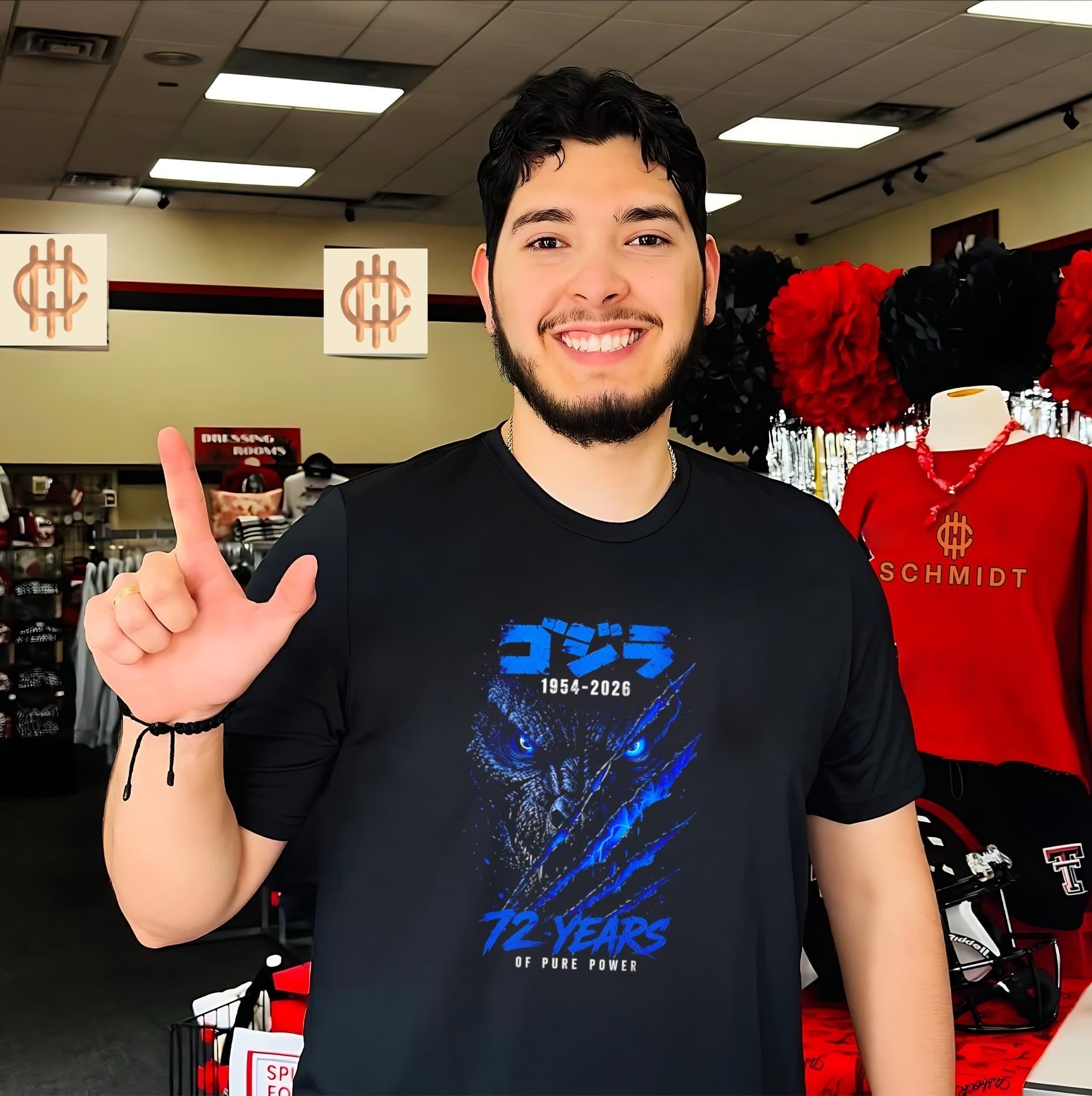 Godzilla 1954-2026 71 years of pure power claw mark illustrated shirt Unisex T-shirt, Sweatshirt, Hoodie, Long Sleeve Tee - T-Shirt, Sweatshirt, Hoodie