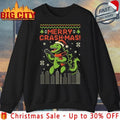 Godzilla Merry Crash-mas ugly Christmas shirt Unisex T-shirt, Sweatshirt, Hoodie, Long Sleeve Tee - T-Shirt, Sweatshirt, Hoodie