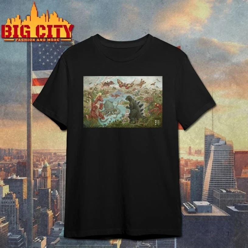 Godzilla Monster Island Poster shirt Unisex T-shirt, Sweatshirt, Hoodie, Long Sleeve Tee - T-Shirt, Sweatshirt, Hoodie