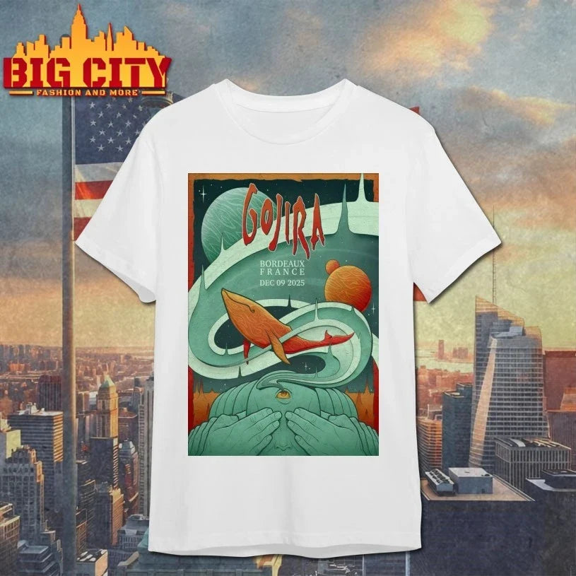 Gojira Arkea Arena In Bordeaux France Dec 9 2025 Poster shirt Unisex T-shirt, Sweatshirt, Hoodie, Long Sleeve Tee - T-Shirt, Sweatshirt, Hoodie
