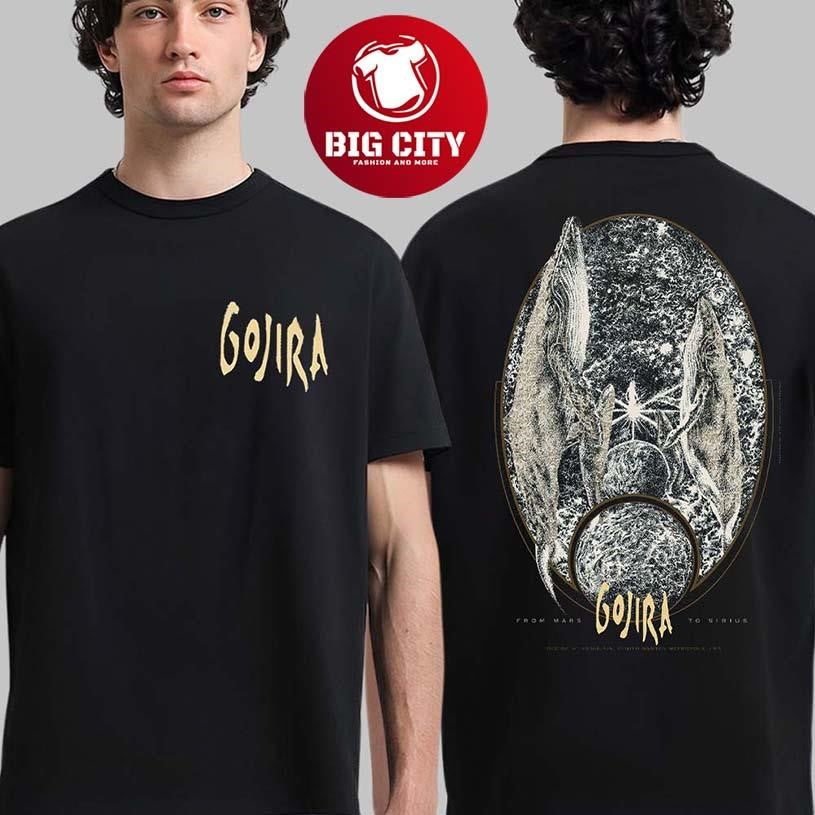 Gojira St Herblain France 2025 Event Poster At Zenith Nantes Metropole On December 2 2025 From Mars To Sirius Two Sided Shirt - T-Shirt, Sweatshirt, Hoodie