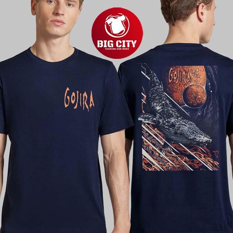 Gojira Toulouse France 2025 Venue Poster At Zenith On December 4 2025 Two Sided Shirt Unisex T-shirt, Sweatshirt, Hoodie, Long Sleeve Tee - T-Shirt, Sweatshirt, Hoodie