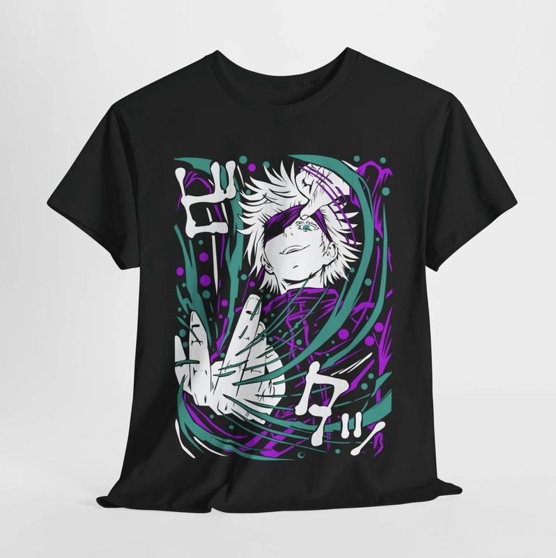 Gojo Satoru Anime Shirt Fire Japanese Anime Anime Manga Shirt Anime Lover Shirt Anime Anime Shirt Menswear Top T-Shirts, Hoodie, Sweatshirt - T-Shirt, Sweatshirt, Hoodie