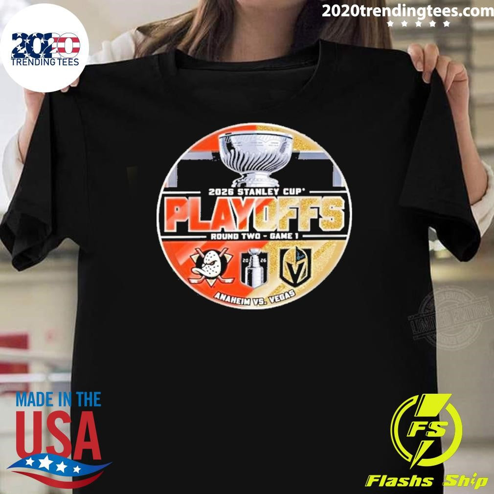 Golden Knights Vs Anaheim Ducks Playoff Round 2 Game 1 Matchup Shirt Unisex T-shirt, Sweatshirt, Hoodie, Long Sleeve Tee - T-Shirt, Sweatshirt, Hoodie