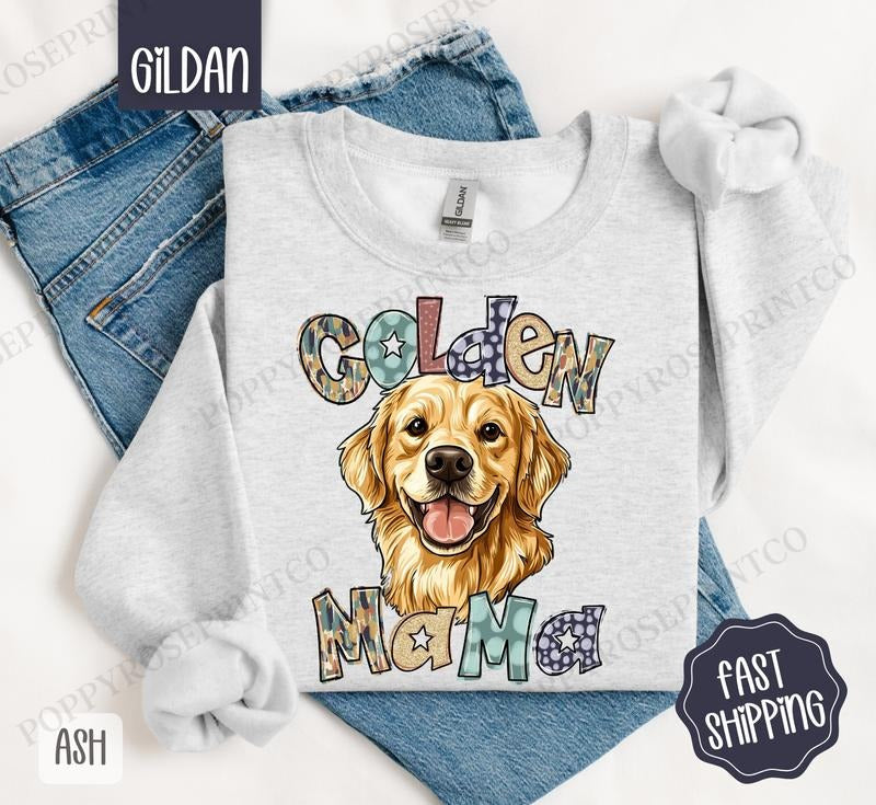 Golden Retriever Mama Cute Dog Mom T-Shirts, Hoodie, Sweatshirt - T-Shirt, Sweatshirt, Hoodie
