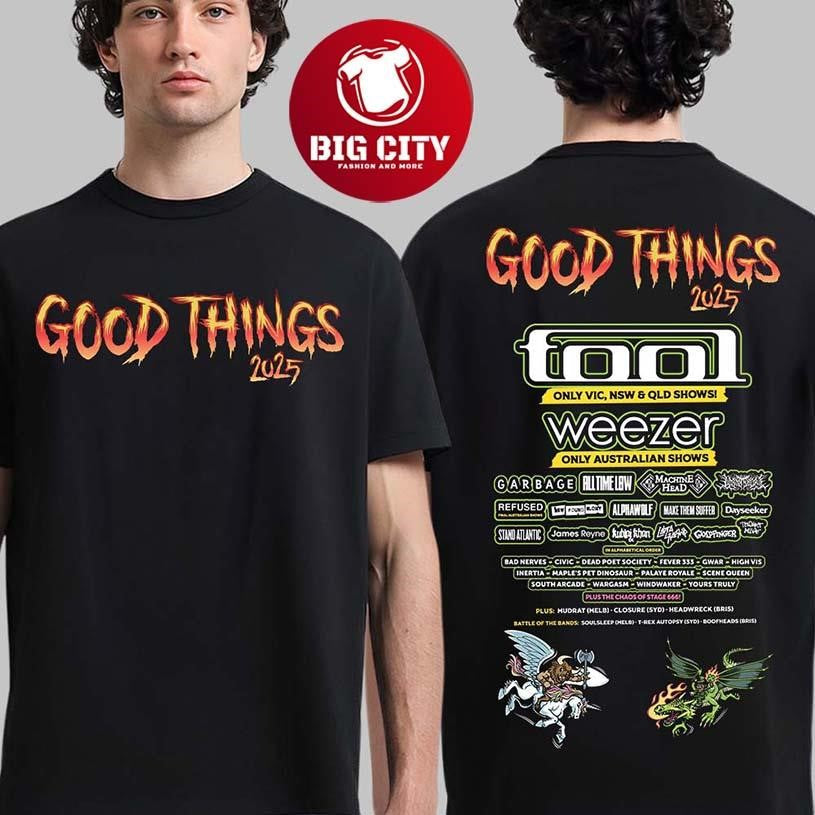 Good Things Festival 2025 Full Lineup Australia And New Zealand Shows On December 5 6 7 2025 Two Sided Shirt - T-Shirt, Sweatshirt, Hoodie