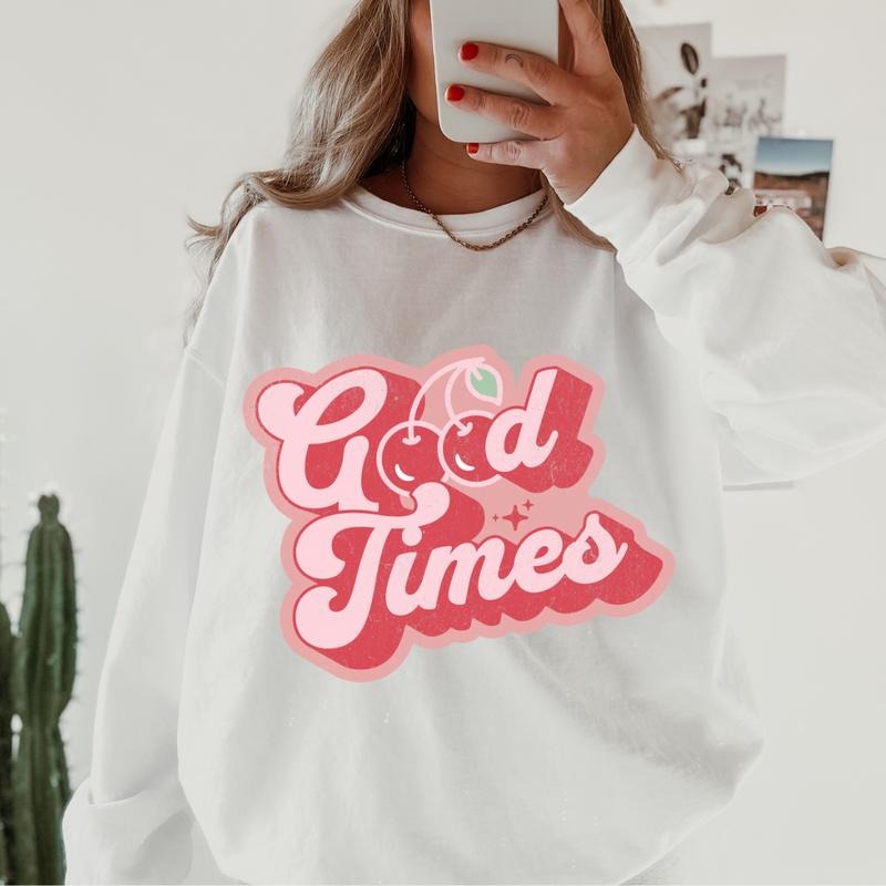Good Times Cherry ~ Relaxed Fit Printed USA Womenswear Casual Comfortable T-Shirts, Hoodie, Sweatshirt - T-Shirt, Sweatshirt, Hoodie