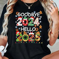 Goodbye 2024 Hello 2025 Shirt 2024 Shirt Family T-Shirts, Hoodie, Sweatshirt - T-Shirt, Sweatshirt, Hoodie