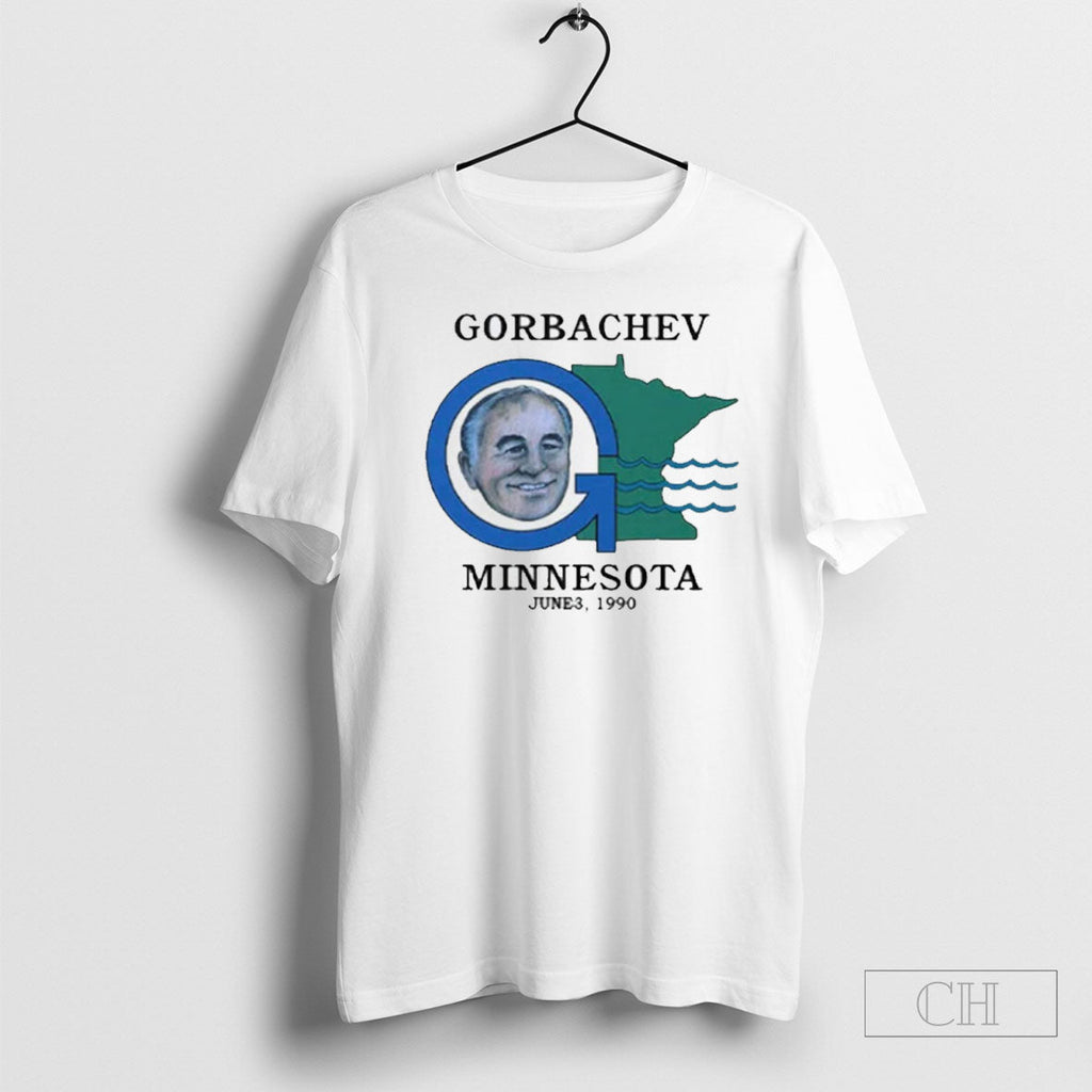 Gorbachev Minnesota June 3 1990 Unisex T-shirt, Sweatshirt, Hoodie, Long Sleeve Tee - T-Shirt, Sweatshirt, Hoodie