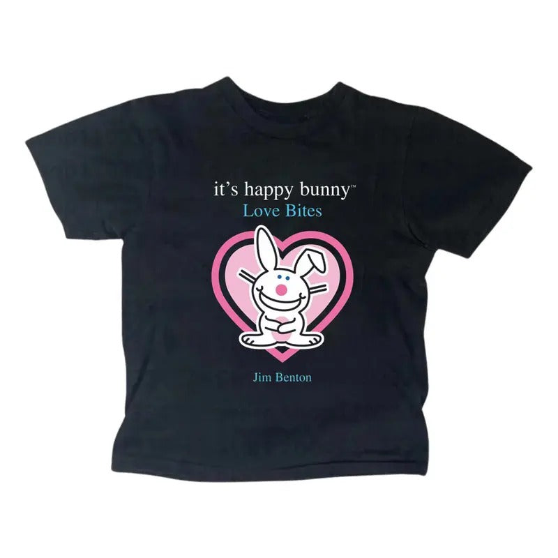 Gothic Emo Girl Top Lover Happy Bunny Baby Scene 2000s Y2k Top Streetwear Casual Cotton Short Sleeve Fitted T-Shirts, Hoodie, Sweatshirt - T-Shirt, Sweatshirt, Hoodie