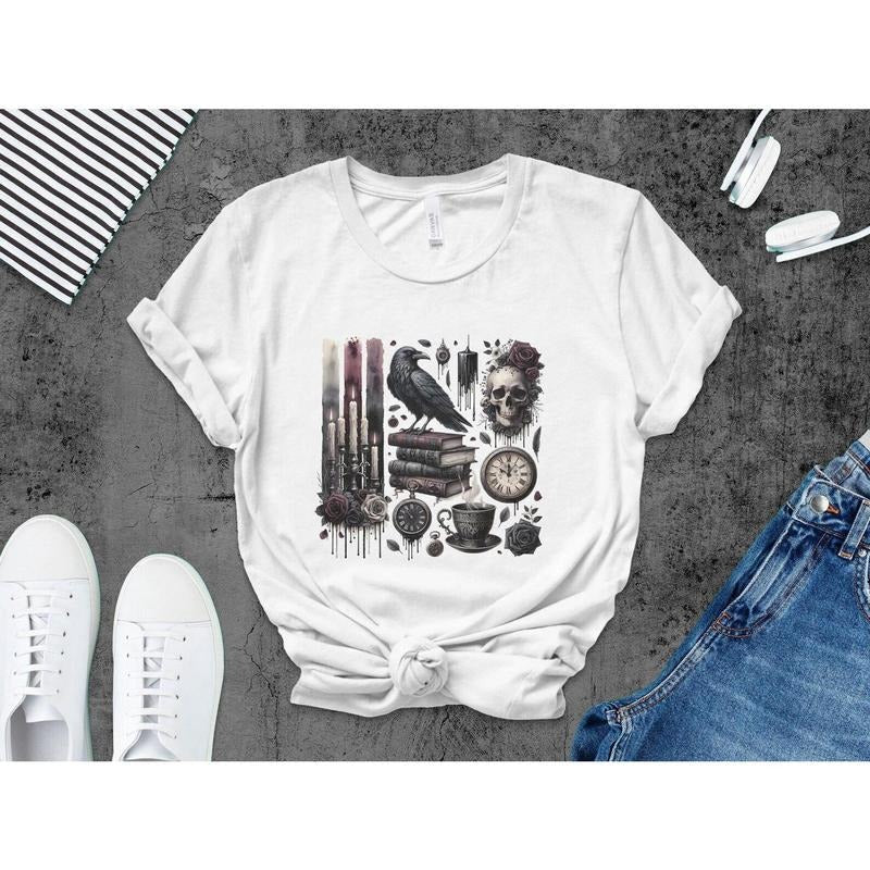 Gothic Literature Artwork Book Lovers Readers Society Dark Romance Shirt Morally Grey Sublimation Smut Lover T-Shirts, Hoodie, Sweatshirt - T-Shirt, Sweatshirt, Hoodie