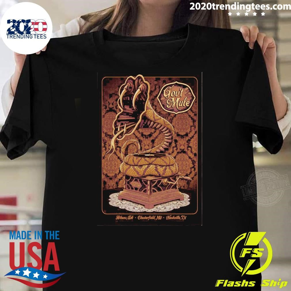 Govt Mule The Factory Chesterfield, MO April 20, 2026 Shirt Unisex T-shirt, Sweatshirt, Hoodie, Long Sleeve Tee - T-Shirt, Sweatshirt, Hoodie