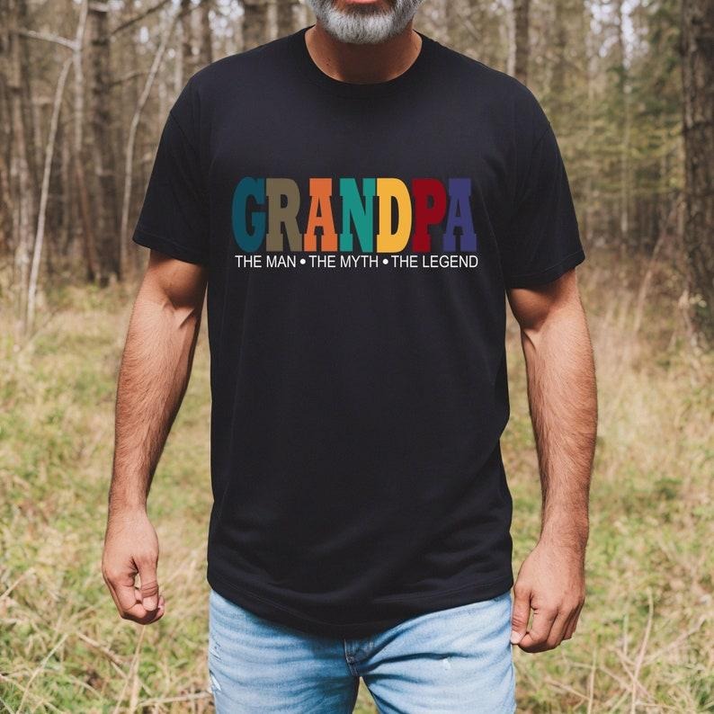 Grandpa Shirt Grandpa Man Myth Legend Grandpa Husband Grandpa Funny T-Shirts, Hoodie, Sweatshirt - T-Shirt, Sweatshirt, Hoodie