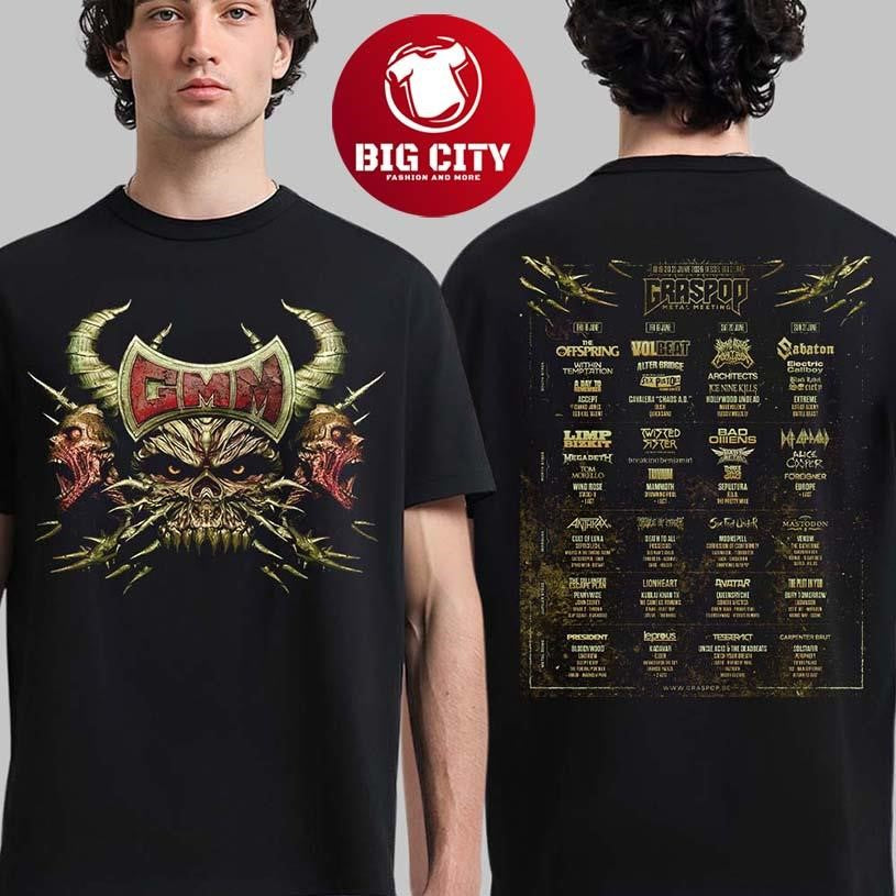 Graspop Metal Meeting 2026 Festival Full Lineup Dessel Belgium Two Sided Tee - T-Shirt, Sweatshirt, Hoodie