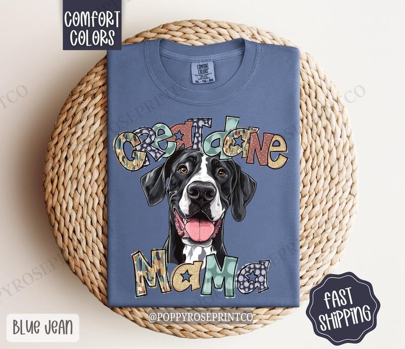 Great Dane Mama Comfort Colors Dog Mom Cute Mama T-Shirts, Hoodie, Sweatshirt - T-Shirt, Sweatshirt, Hoodie