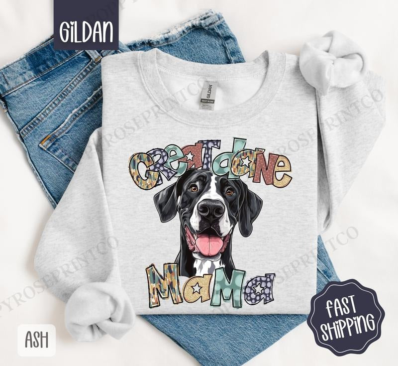 Great Dane Mama Dog Mama Cute Mom T-Shirts, Hoodie, Sweatshirt - T-Shirt, Sweatshirt, Hoodie