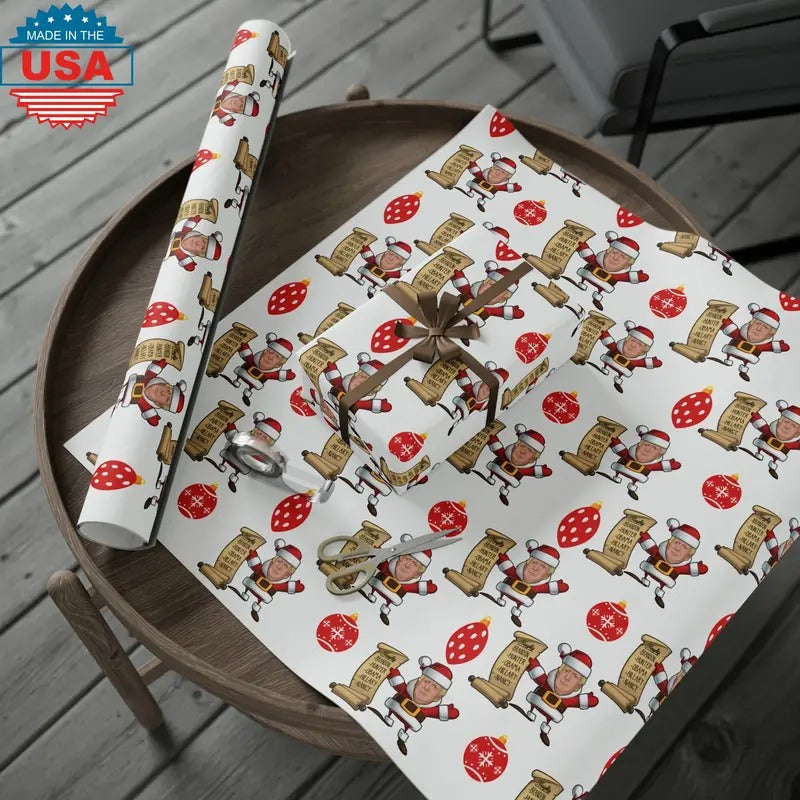 Great Santa Trump Wrapping Paper Trump'S Naughty List Wrap Let'S Go Brandon Maga Wrap Trump 2024 T-Shirts, Hoodie, Sweatshirt - T-Shirt, Sweatshirt, Hoodie