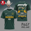 Green Bay Packers 2025 Post Malone Go Pack Go Pound Two Sided Shirt Unisex T-shirt, Sweatshirt, Hoodie, Long Sleeve Tee - T-Shirt, Sweatshirt, Hoodie