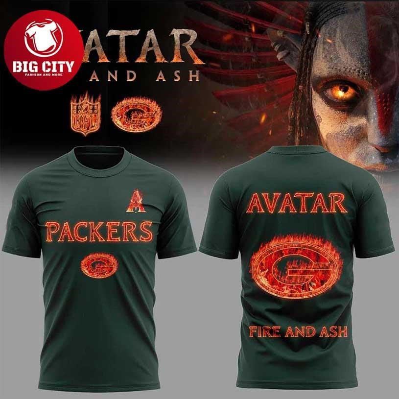 Green Bay Packers Avatar 3 Fire And Ash Two Sided Shirt Unisex T-shirt, Sweatshirt, Hoodie, Long Sleeve Tee - T-Shirt, Sweatshirt, Hoodie