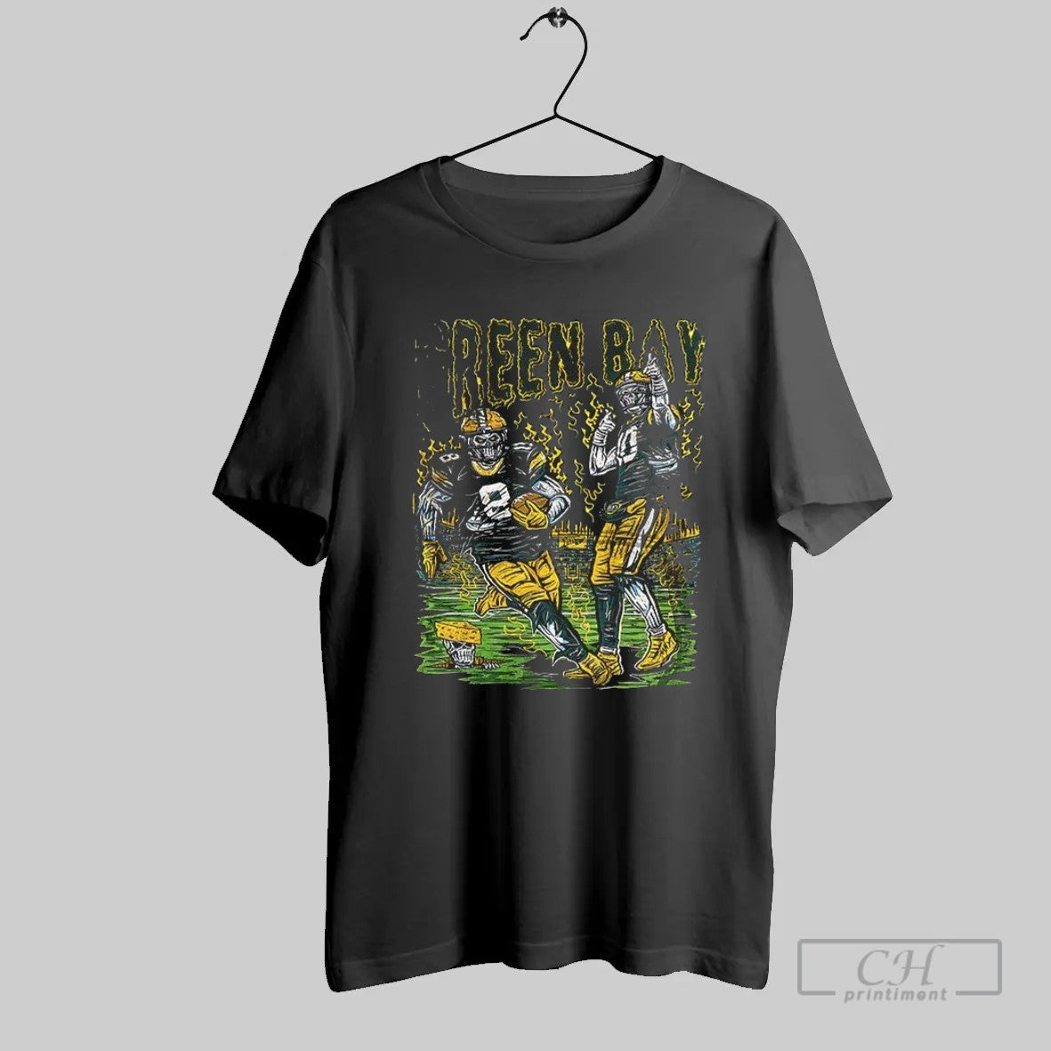 Green Bay Packers Zombie Football Players Halloween Graphic T Shirt Unisex T-shirt, Sweatshirt, Hoodie, Long Sleeve Tee - T-Shirt, Sweatshirt, Hoodie