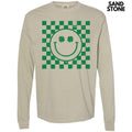 Green Shamrock Checker Happy Face Long Sleeve Comfort Colors 'NLB' T-Shirts, Hoodie, Sweatshirt - T-Shirt, Sweatshirt, Hoodie