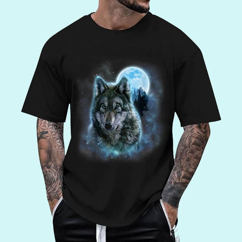 Grey Wolf Hunting Ground Icy Moon Forest Galaxy Cotton 100% Top Trending T-Shirts, Hoodie, Sweatshirt - T-Shirt, Sweatshirt, Hoodie