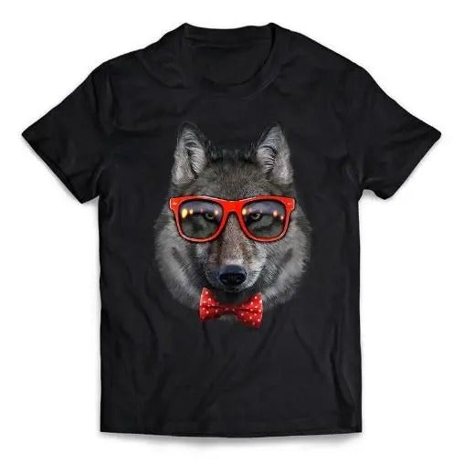 Grey Wolf Red Retro Sunglass Bow Tie Made USA T-Shirts, Hoodie, Sweatshirt - T-Shirt, Sweatshirt, Hoodie