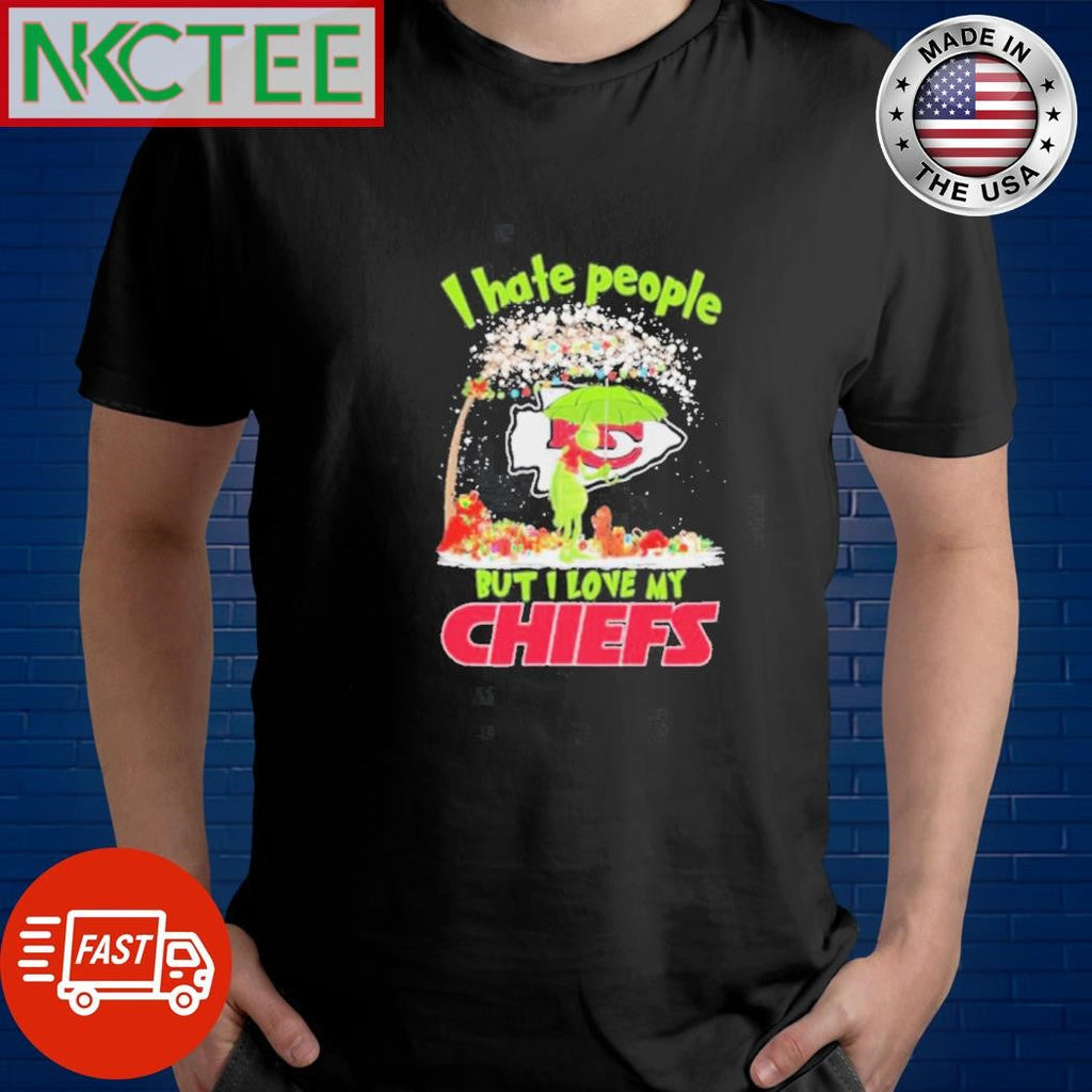 Grinch And Max I Hate People But I Love My Kansas City Chiefs Shirt Unisex T-shirt, Sweatshirt, Hoodie, Long Sleeve Tee - T-Shirt, Sweatshirt, Hoodie