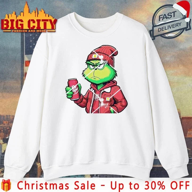 Grinch Christmas Dr Pepper In shirt Unisex T-shirt, Sweatshirt, Hoodie, Long Sleeve Tee - T-Shirt, Sweatshirt, Hoodie