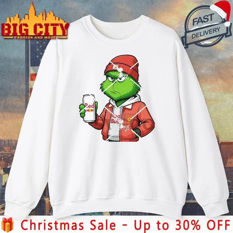 Grinch Christmas Redbull In In shirt Unisex T-shirt, Sweatshirt, Hoodie, Long Sleeve Tee - T-Shirt, Sweatshirt, Hoodie