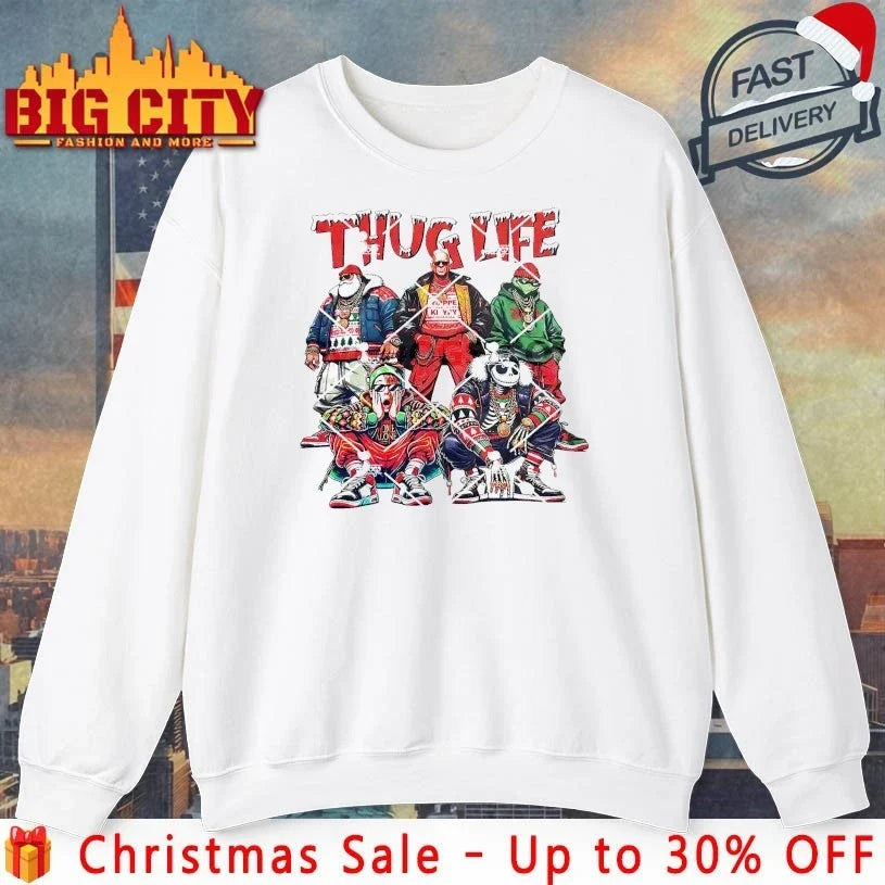Grinch Christmas Thug Life Christmas Comedy Movies Friends shirt Unisex T-shirt, Sweatshirt, Hoodie, Long Sleeve Tee - T-Shirt, Sweatshirt, Hoodie
