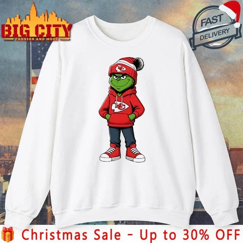 Grinch Kansas City Chiefs Football shirt Unisex T-shirt, Sweatshirt, Hoodie, Long Sleeve Tee - T-Shirt, Sweatshirt, Hoodie
