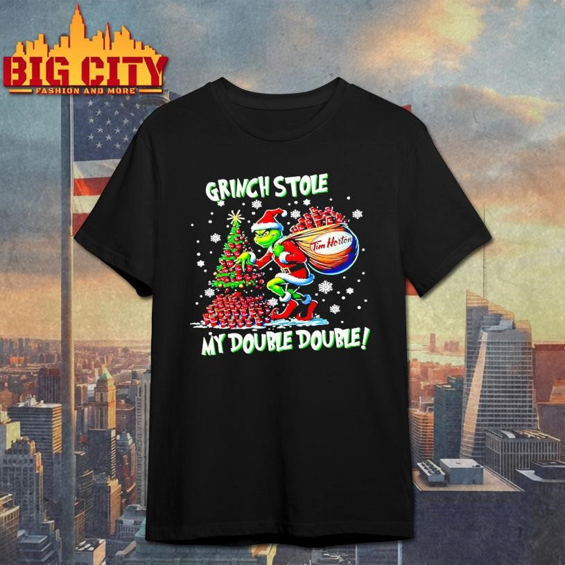 Grinch Stole My Double Double Christmas Shirt Unisex T-shirt, Sweatshirt, Hoodie, Long Sleeve Tee - T-Shirt, Sweatshirt, Hoodie