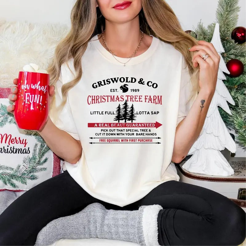 Griswold Co Tree Farm Since 1989 Comfort Colors Shirt Season Shirt Family Shirt Xmas Shirt T-Shirts, Hoodie, Sweatshirt - T-Shirt, Sweatshirt, Hoodie
