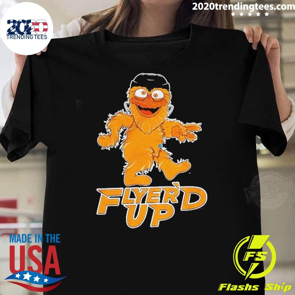 Gritty Philadelphia Flyers Hockey Mascot Flyerd Up 2026 Shirt Unisex T-shirt, Sweatshirt, Hoodie, Long Sleeve Tee - T-Shirt, Sweatshirt, Hoodie