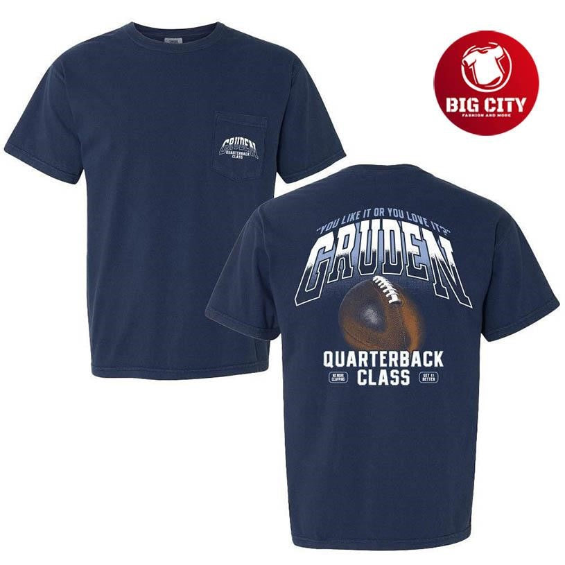 Gruden QB Class Pocket Two Sided Shirt Unisex T-shirt, Sweatshirt, Hoodie, Long Sleeve Tee - T-Shirt, Sweatshirt, Hoodie