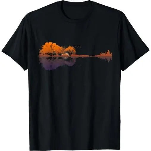 Guitar Lake Reflections Music Guitar Lover Guitar Made USA T-Shirts, Hoodie, Sweatshirt - T-Shirt, Sweatshirt, Hoodie