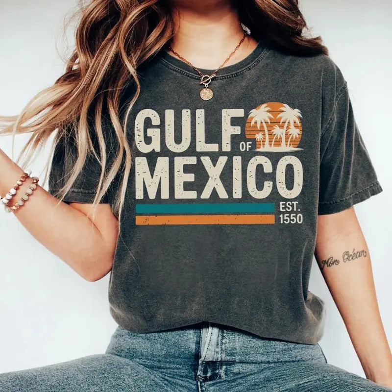 Gulf Mexico Est 1550 Shirt Texas Alabama Mississippi Florida Beach Shirt Mexico Lover Shirt Trending Shirt T-Shirts, Hoodie, Sweatshirt - T-Shirt, Sweatshirt, Hoodie