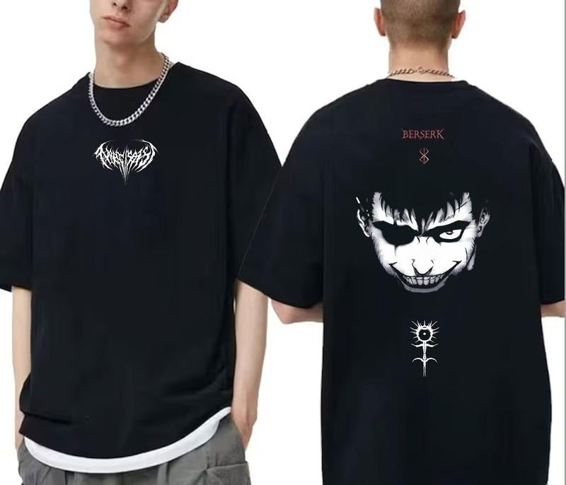 Guts 2 Sides Shirt Berserker Armor Anime All Size Menswear Top Gym Manga Anime Lovers Shirt Anime All Size Menswear Top Anime Berserk Berserk Vengeance Heavyweight Cotton Shirt Fans Womenswear Swe T-Shirts, Hoodie, Sweatshirt - T-Shirt, Sweatshirt, Hoodie