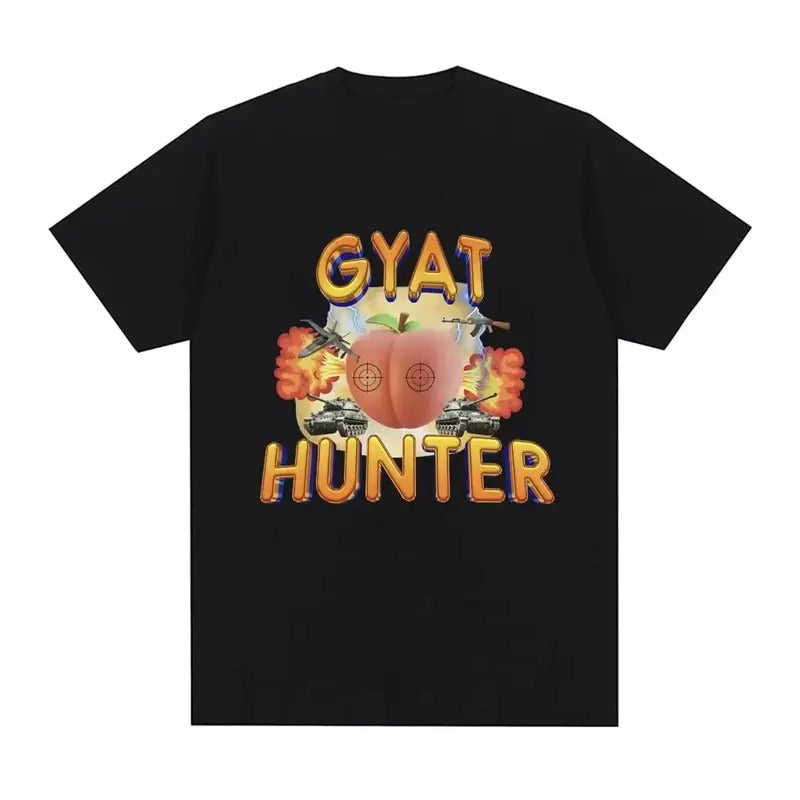 Gyattt Hunter Funny Meme Vintage Retro Short Sleeved Casual Loose Large Street Menswear Top T-Shirts, Hoodie, Sweatshirt - T-Shirt, Sweatshirt, Hoodie