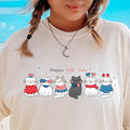 HAPPY 4TH JULY CATS SHIRT JULY 4TH SHIRT 4TH JULY SHIRT COTTON SHIRT SUMMER SHIRT Comfort Fabric T-Shirts, Hoodie, Sweatshirt - T-Shirt, Sweatshirt, Hoodie
