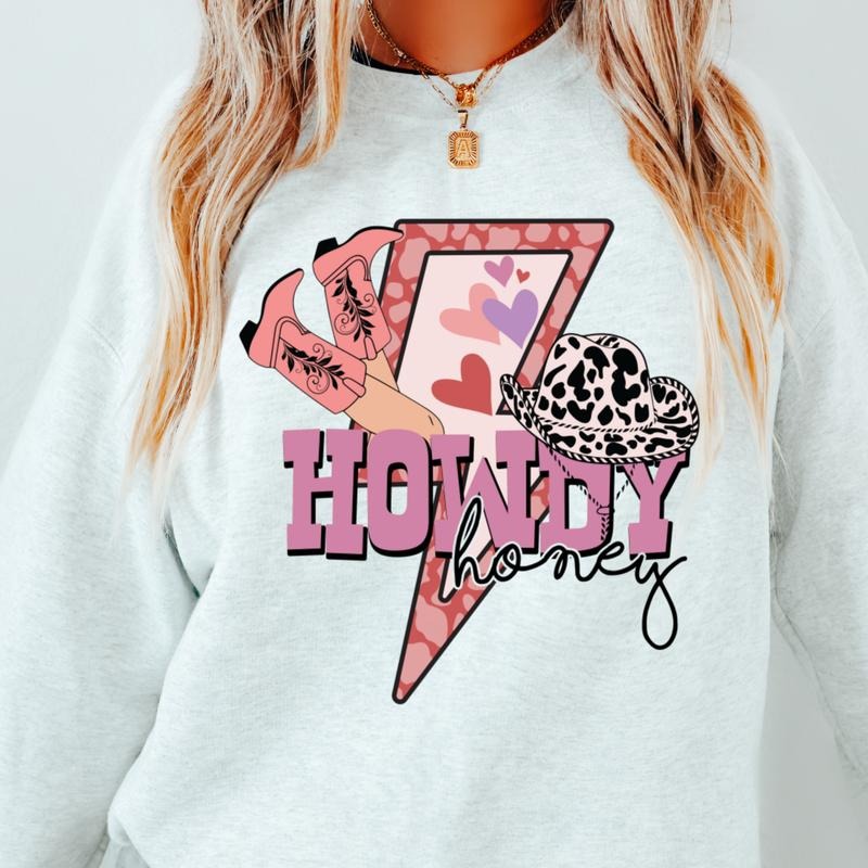HOWDY HONEY BOLT ( Fit Casual Valentines ) Cotton Fabric T-Shirts, Hoodie, Sweatshirt - T-Shirt, Sweatshirt, Hoodie