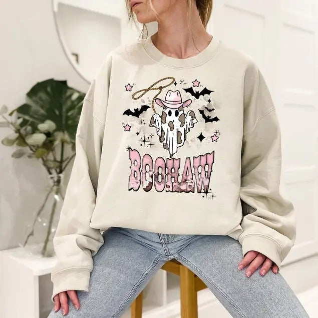 Halloween Boo Haw Shirt Halloween Halloween Shirt Halloween Vintage Halloween Retro Cowboy Halloween Shirt T-Shirts, Hoodie, Sweatshirt - T-Shirt, Sweatshirt, Hoodie