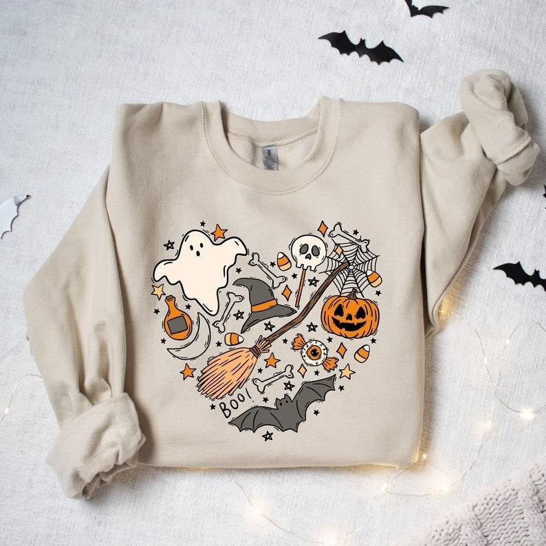 Halloween Boo Halloween Hearth Shirt Halloween Moms Halloween Family Matching Halloween Ghost Party T-Shirts, Hoodie, Sweatshirt - T-Shirt, Sweatshirt, Hoodie