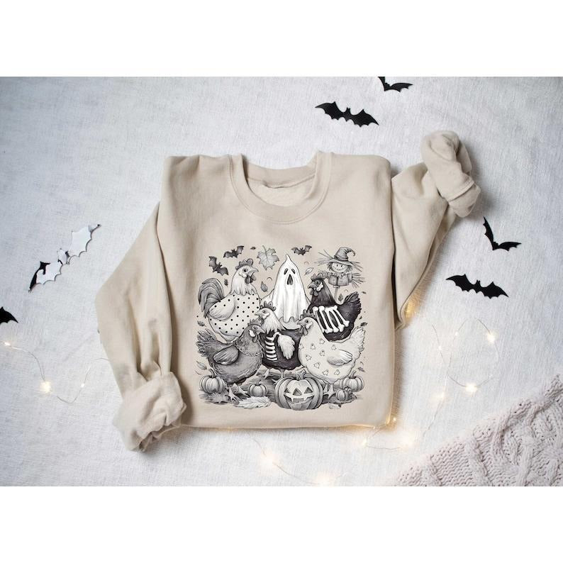 Halloween Chicken Halloween Chicken Shirt Chicken Lover Funny Chicken Shirt Ghost Chickens Fall Chicken T-Shirts, Hoodie, Sweatshirt - T-Shirt, Sweatshirt, Hoodie