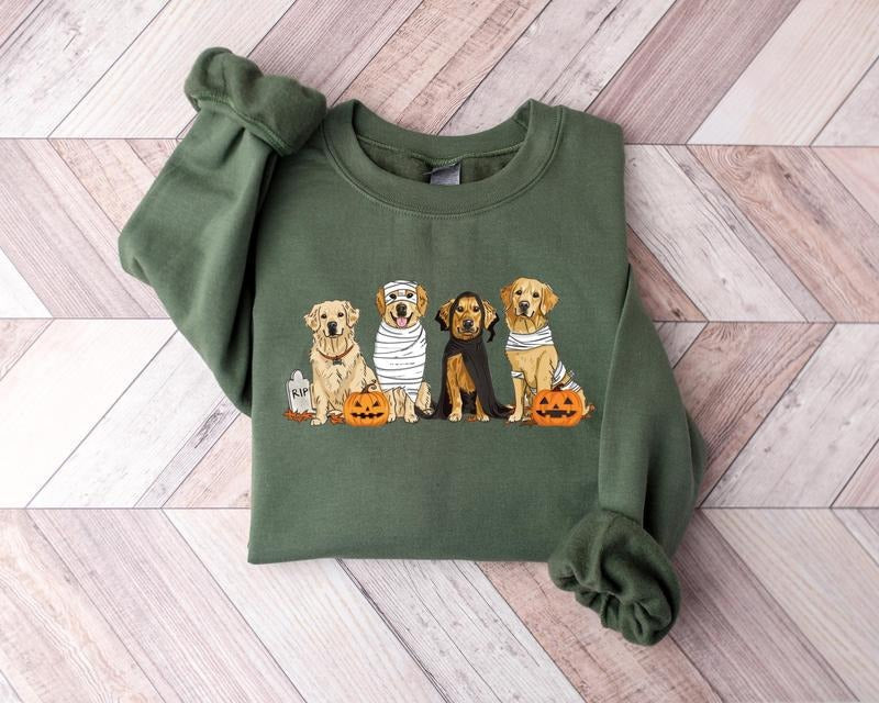Halloween Dog Golden Retriever Ghost Dogs Halloween Halloween Ghost Ghost Dog Shirt T-Shirts, Hoodie, Sweatshirt - T-Shirt, Sweatshirt, Hoodie