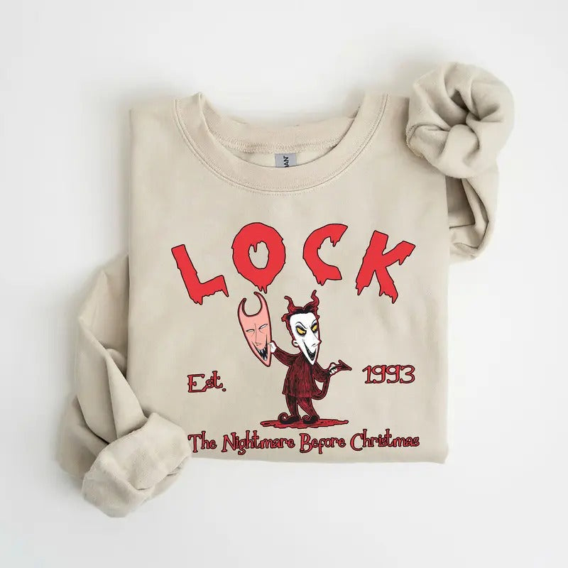 Halloween Lock Nightmare Before Jack Skellington Horror Movie Spooky Season Shirt T-Shirts, Hoodie, Sweatshirt - T-Shirt, Sweatshirt, Hoodie