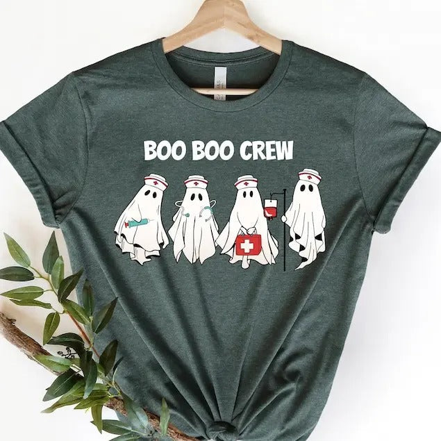 Halloween Nurse Shirt Boo Boo Crew Shirt Boo Shirt Halloween Shirt Funny Halloween Shirt Cute Nurse Shirt Ghost Nurse Shirt T-Shirts, Hoodie, Sweatshirt - T-Shirt, Sweatshirt, Hoodie